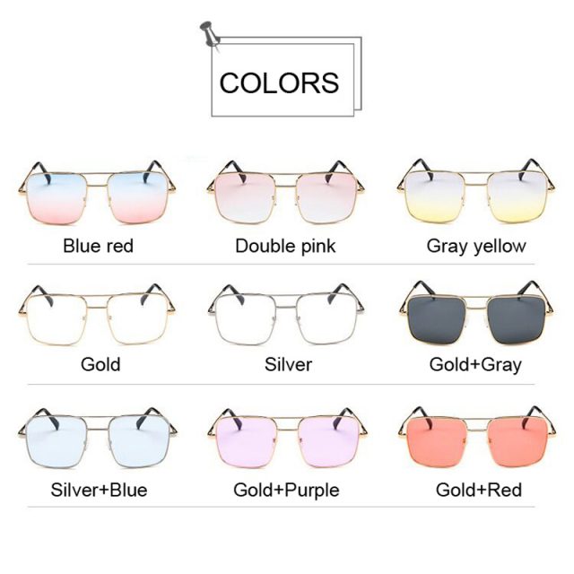New Oversized Square Sunglasses Women Luxury Brand Designer Frame Transparent Gradient Sun Glasses Female Oculos De Sol Feminino