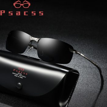 Psacss Square Sunglasses Men Photochromic Brand Designer Driving Fishing Sun Glasses Men's High Quality Metal Frame Mirror UV400