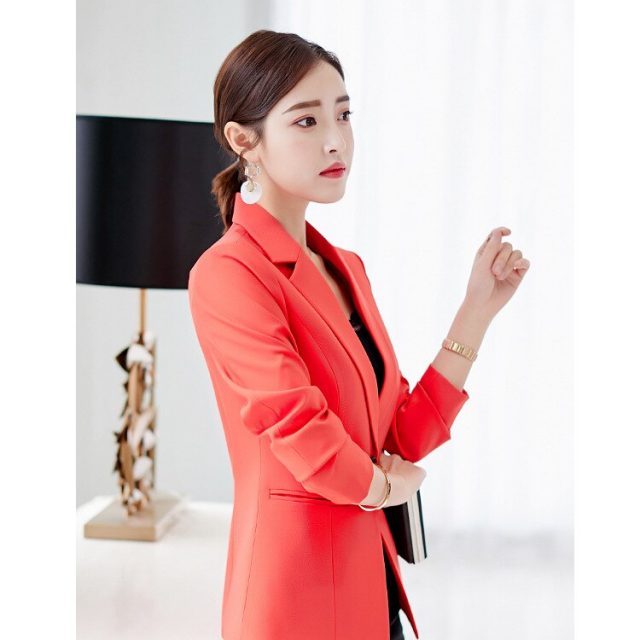 Autumn Women Blazer Brand Jacket Made Of Cotton Basic Jackets Candy Long Sleeve Slim Suit Blazer Female Small Suit X643RXBS