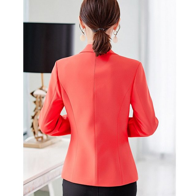Autumn Women Blazer Brand Jacket Made Of Cotton Basic Jackets Candy Long Sleeve Slim Suit Blazer Female Small Suit X643RXBS