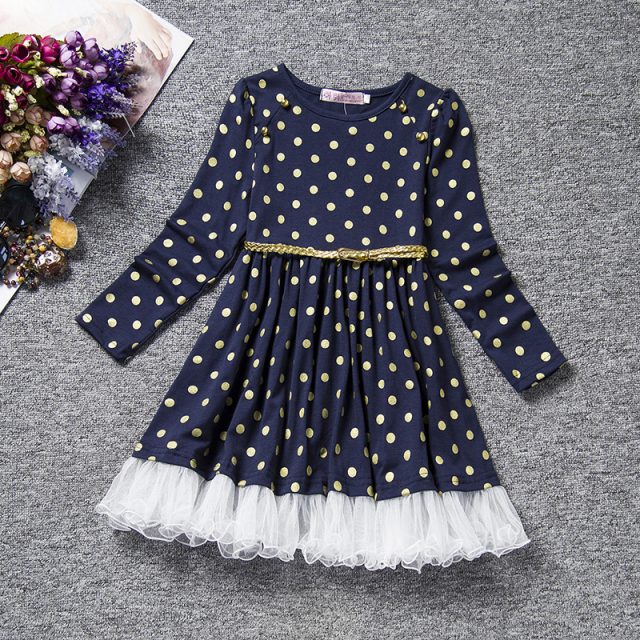 Girls Christmas Flower Lace Embroidery Dress Kids Dresses for Girl Princess Autumn Winter Party Gown Children Wedding Wear 3 8Y