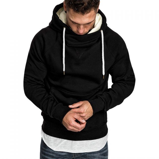 KANCOOLD Pocket Solid Hooded sweatshirt men 2019 Spring Black Hoodies Coat Men Casual Long Sleeve Sweatshirts Male Jackets top 7