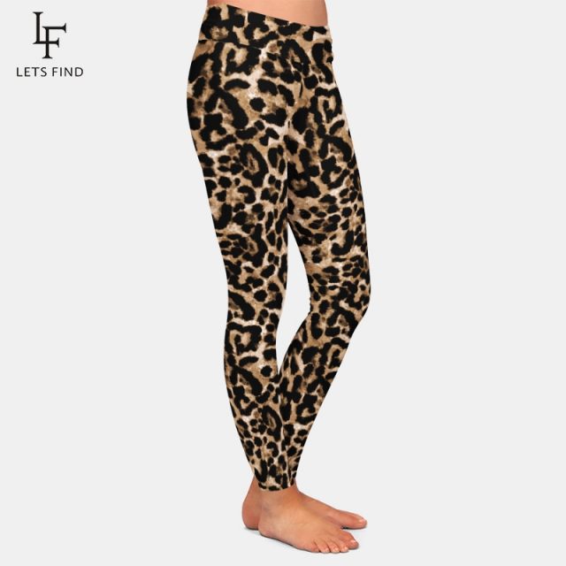 LETSFIND Women Leggings Fashion Leopard Grain Printing Legging Sexy Silm High Waist Stretch Trouser Pants Plus Size