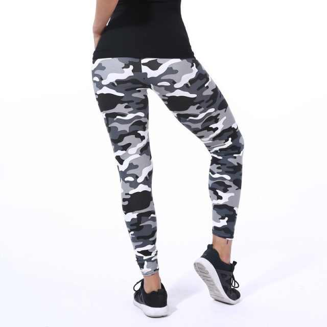2019 new low waist women’s camouflage  sexy women’s spring sports trousers fitness running slim casual elegant leggings