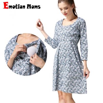 Emotion Moms Spring Maternity Nursing Dress Maternity clothes Breastfeeding dresses for Pregnant Women pregnancy Clothing