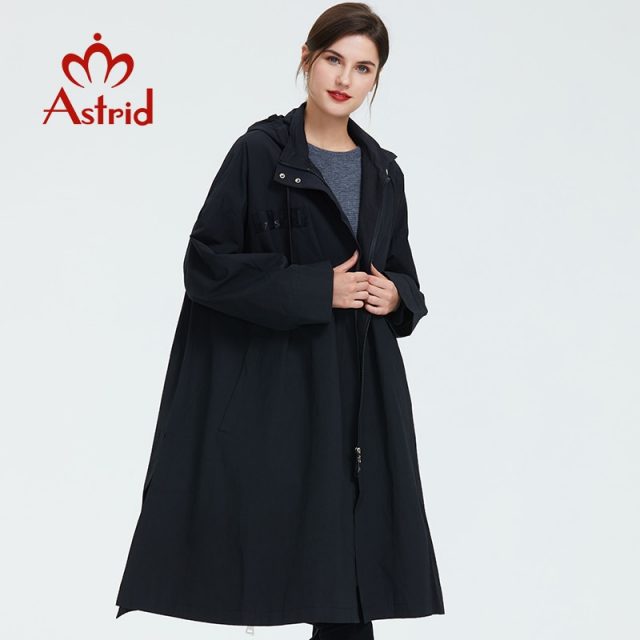 Astrid trench coat Women Hooded Plus Size high quality Windbreaker fashion Gothic Long Loose Suitable for everyone coat 2019 B02