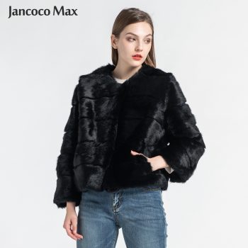 Women's Real Rabbit Fur Coats Fashion Natural Fur Short Jacket High Quality Lady Overcoat S1538