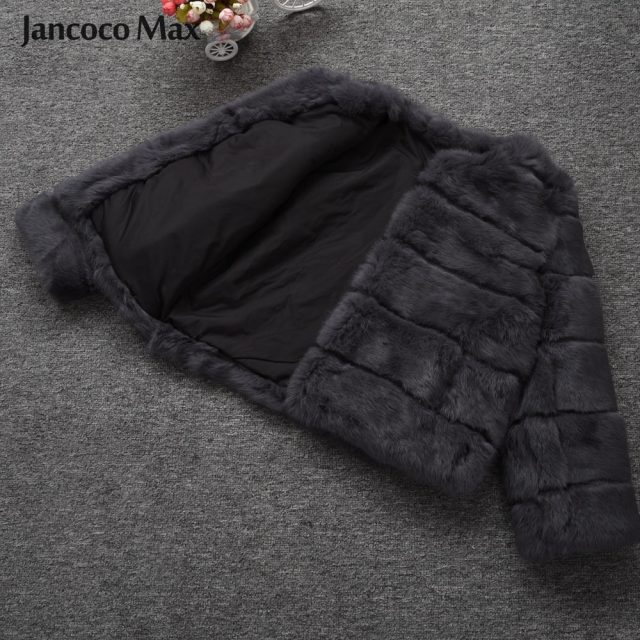 Women’s Real Rabbit Fur Coats Fashion Natural Fur Short Jacket High Quality Lady Overcoat S1538