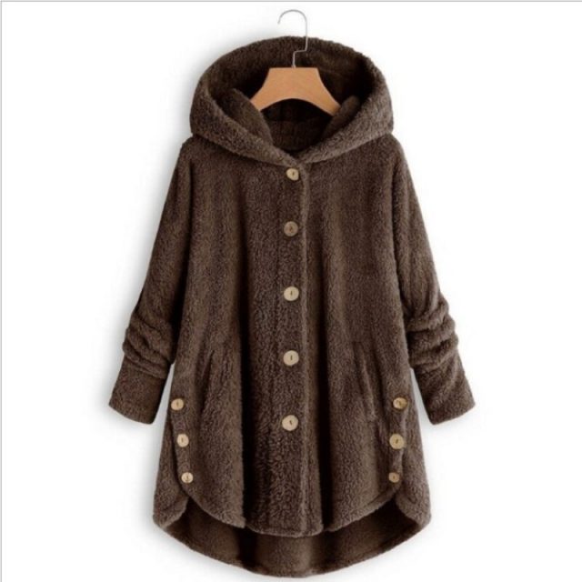 Winter Coat Women Warm Hooded Plush Coats Autumn Outerwear Soft Fur Jacket Female Plush Overcoat Casual Teddy Outwear Plus Size