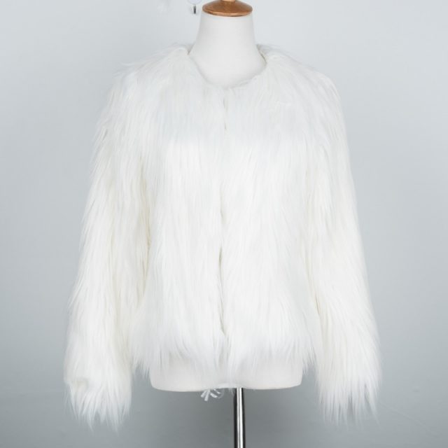 6XL Sale Faux Fur Wool Women’s 2019 new Jackets Fur Coats Winter Jacket Women warm longhair faux fur coats jackets Fashion