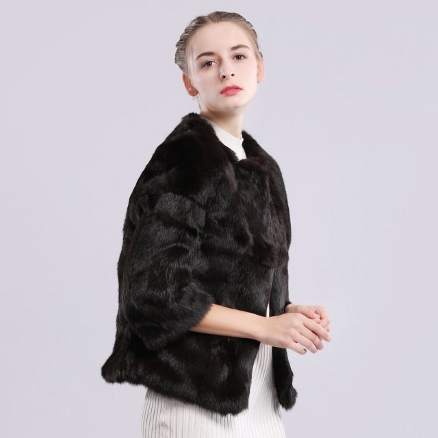 Hot Sale Autumn Winter Genuine Full Pelt Real Fur Jacket Women Real Rabbit Fur Coat Natural Fur Coats Slim Rabbit Fur Overcoat