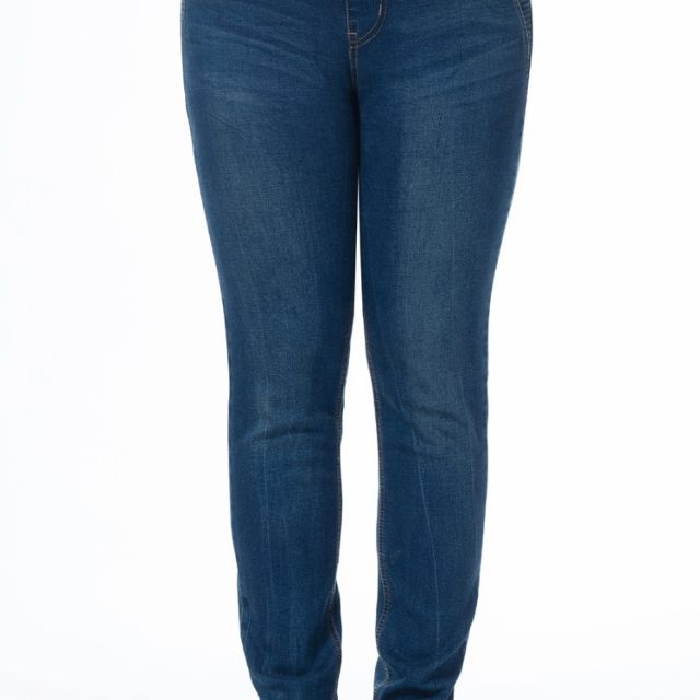 TUHAO Jeans Woman Large Size Women Plus Size Jenas 5XL 6XL 7XL Pencil Pants Elastic Waist Casual Trousers Cotton Blue PT25