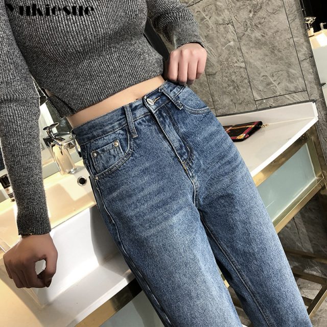 jean woman mom jeans pants boyfriend ripped jeans for women with high waist push up large plus size ladies jeans denim 2019