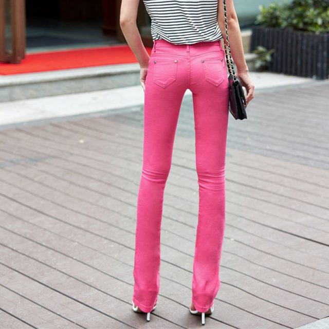 fashion street wear flare jeans women Casual vintage bell bottom jeans female Mom’s slim waist Basics jeans denim pants women