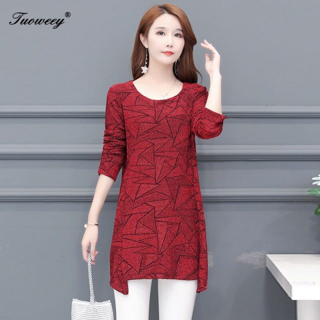 New 2020 spring Women Blouses long Sleeve career Shirt Red Casual o-neck Clothing Large Size Female Tops Blusas