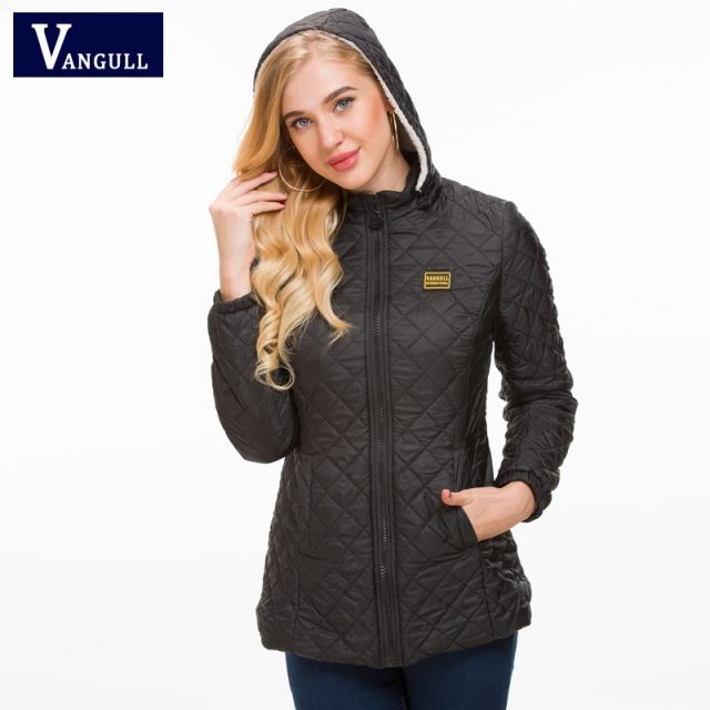 Vangull Winter Jacket Women Thick Warm Hooded Parka 2018 New Slim Down cotton clothing Long sleeve Coat Female Autumn Outerwear