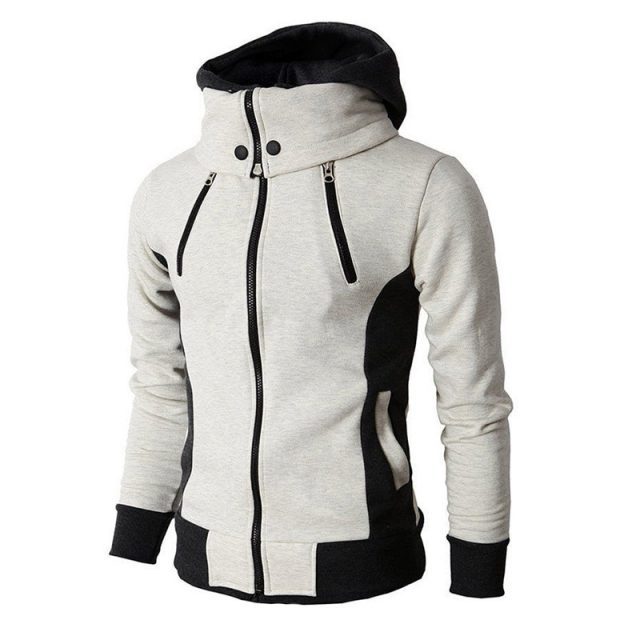 Windbreaker Jackets Man Fashion 2019 New Autumn Winter Men’s Jacket Zipper Male Solid Sportswear Fleece Warm Hooded Coat Outwear