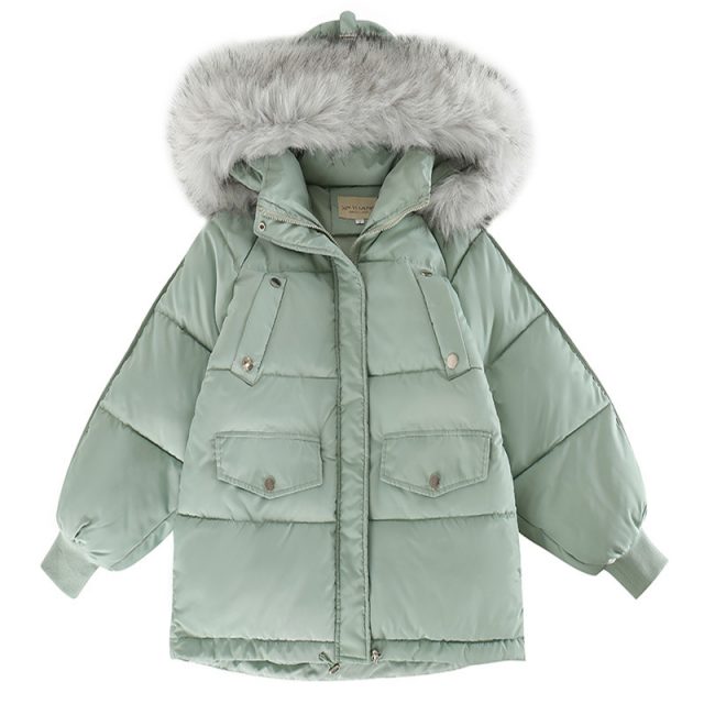 Winter Jacket Women Fur Hood Winter X-Long Both Side Wear Parka Coat Thick Double Warm Big Fur Collar Hooded Parka Jacket