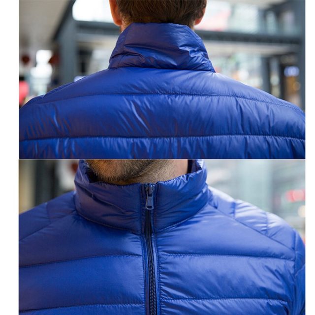 2019 New Ultra Light Men Down Jacket 6XL Men Lightweight Coat Male Warm Portable Windbreaker Feather Parka Men Winter Jacket