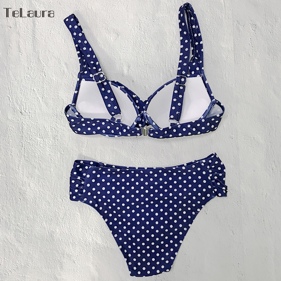 Bikini Set 2018 Push Up Swimwear Women Retro Swimsuit Solid Plus Size Swimwear Vintage Bikinis Women Biquini Bathing Suit M-XXXL