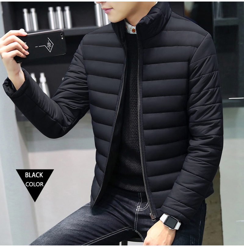URBANFIND Men Winter Parkas Cotton Padded Thick Male Jacket Spring Autumn Outerwear Men's Clothing Black Blue Red Size M-4XL
