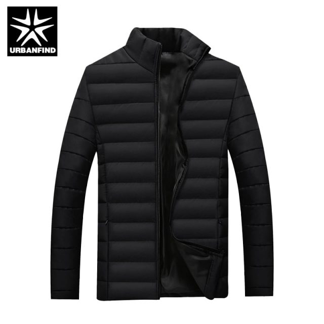 URBANFIND Men Winter Parkas Cotton Padded Thick Male Jacket Spring Autumn Outerwear Men’s Clothing Black Blue Red Size M-4XL