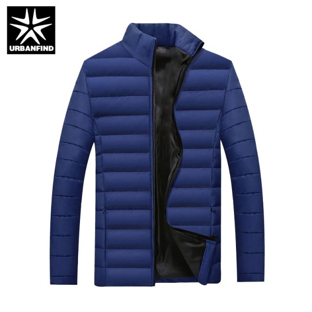 URBANFIND Men Winter Parkas Cotton Padded Thick Male Jacket Spring Autumn Outerwear Men’s Clothing Black Blue Red Size M-4XL