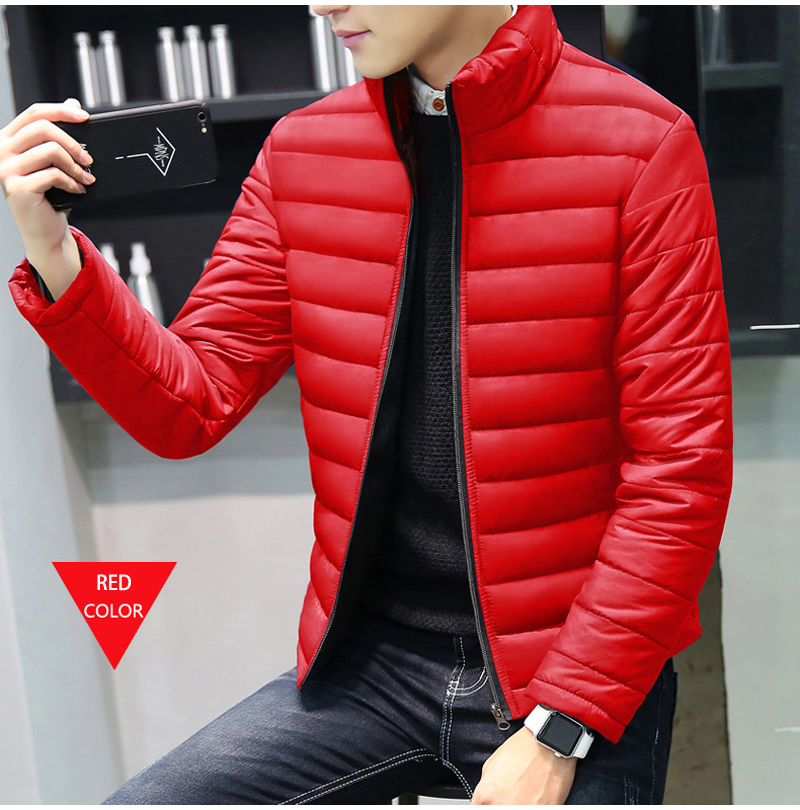 URBANFIND Men Winter Parkas Cotton Padded Thick Male Jacket Spring Autumn Outerwear Men's Clothing Black Blue Red Size M-4XL