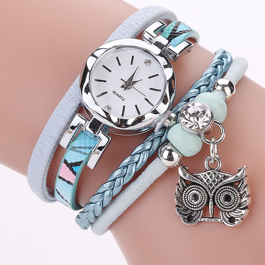 Women Girls Clock Analog Quartz Pendant Owl Ladies Dress Bracelet Watches Relogio Feminino Casual Bayan Kol Saati Hot sale #5/22 Women Girls Clock Analog Quartz Pendant Owl Ladies Dress Bracelet Watches Relogio Feminino Casual Bayan Kol Saati Hot sale #5/22