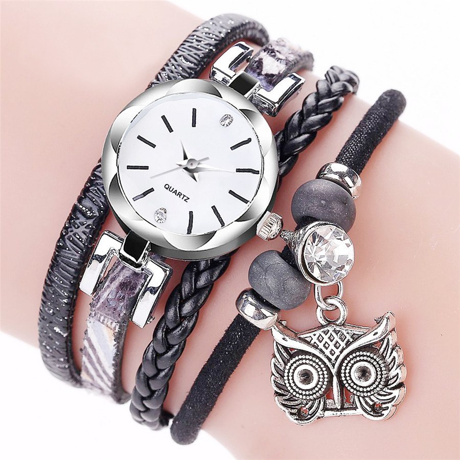 Women Girls Clock Analog Quartz Pendant Owl Ladies Dress Bracelet Watches Relogio Feminino Casual Bayan Kol Saati Hot sale #5/22 Women Girls Clock Analog Quartz Pendant Owl Ladies Dress Bracelet Watches Relogio Feminino Casual Bayan Kol Saati Hot sale #5/22