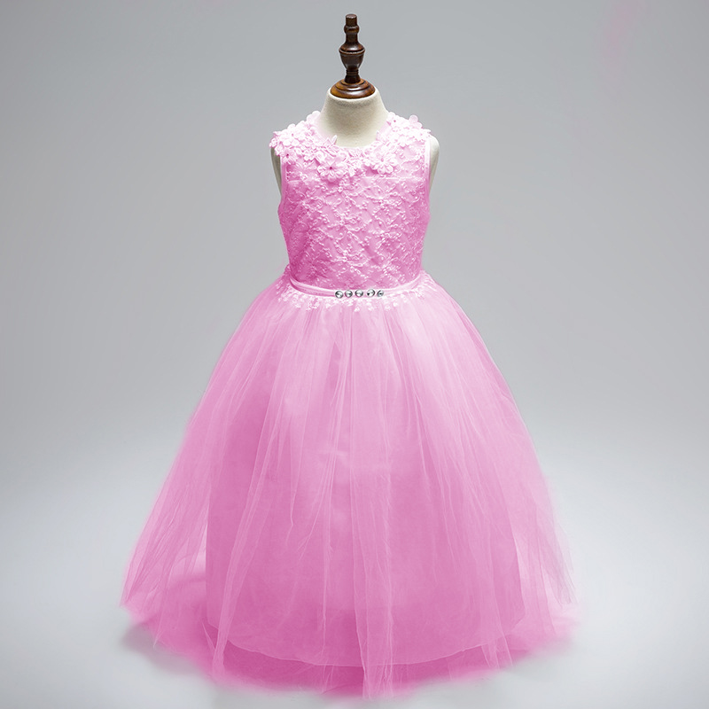 Girls Evening Party Dress 2019 Summer Kids Dresses For Girls Children Costume Elegant Princess Dress Flower Girls Wedding Dress