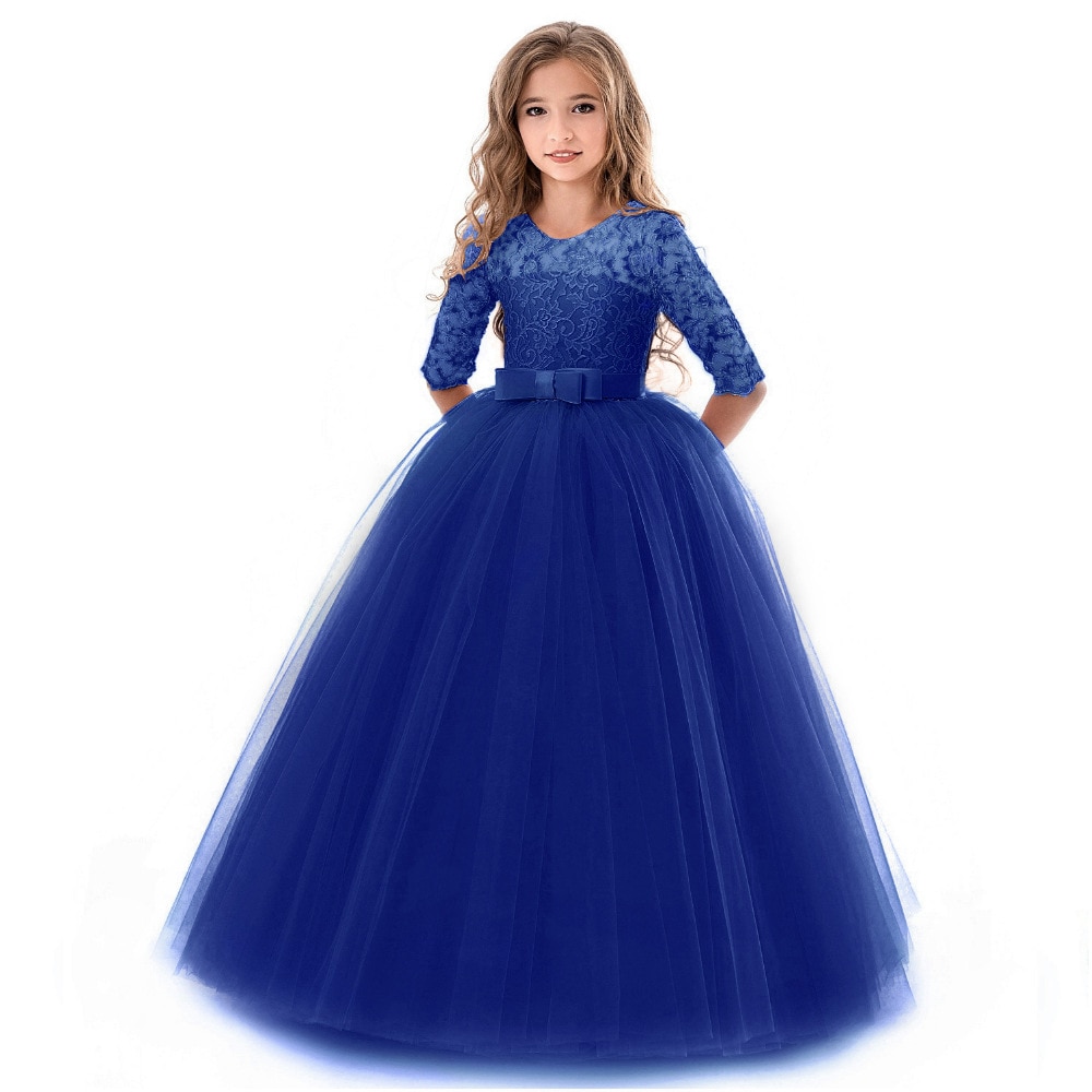 Girls Evening Party Dress 2019 Summer Kids Dresses For Girls Children Costume Elegant Princess Dress Flower Girls Wedding Dress