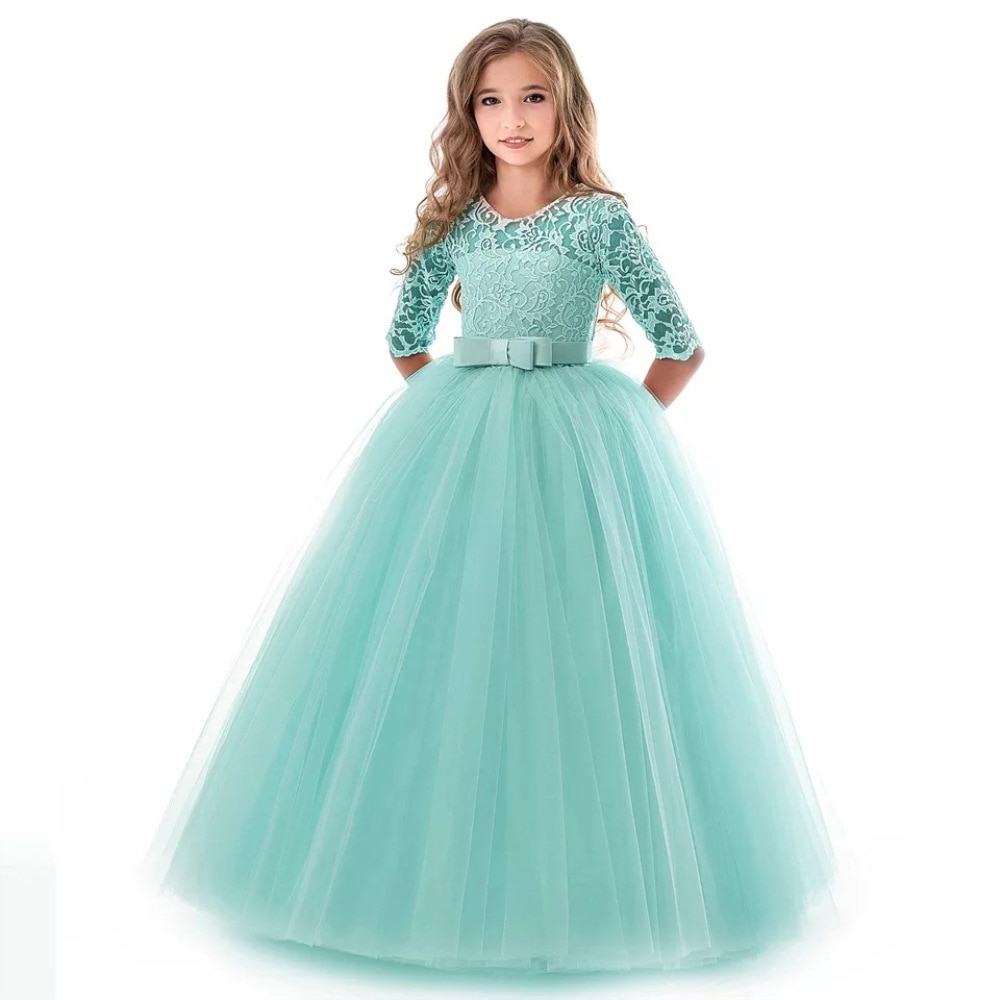 Girls Evening Party Dress 2019 Summer Kids Dresses For Girls Children Costume Elegant Princess Dress Flower Girls Wedding Dress