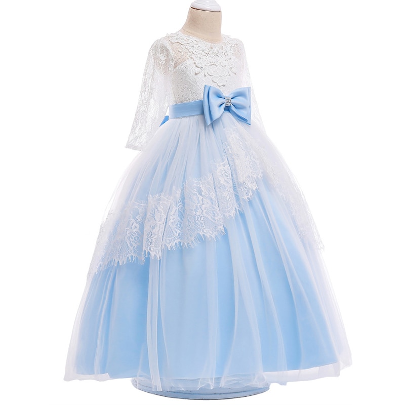 Girls Evening Party Dress 2019 Summer Kids Dresses For Girls Children Costume Elegant Princess Dress Flower Girls Wedding Dress