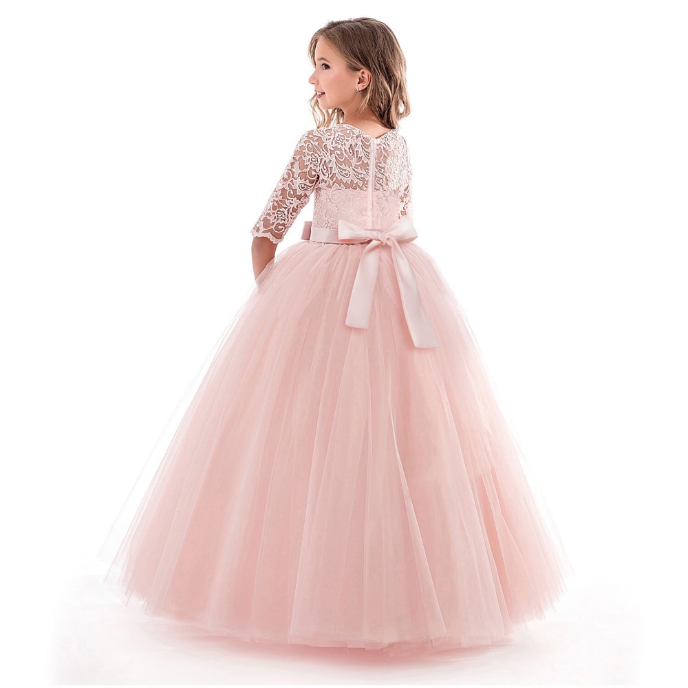 Girls Evening Party Dress 2019 Summer Kids Dresses For Girls Children Costume Elegant Princess Dress Flower Girls Wedding Dress