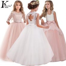 Girls Evening Party Dress 2019 Summer Kids Dresses For Girls Children Costume Elegant Princess Dress Flower Girls Wedding Dress