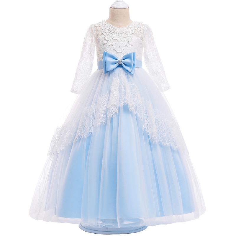 Girls Evening Party Dress 2019 Summer Kids Dresses For Girls Children Costume Elegant Princess Dress Flower Girls Wedding Dress