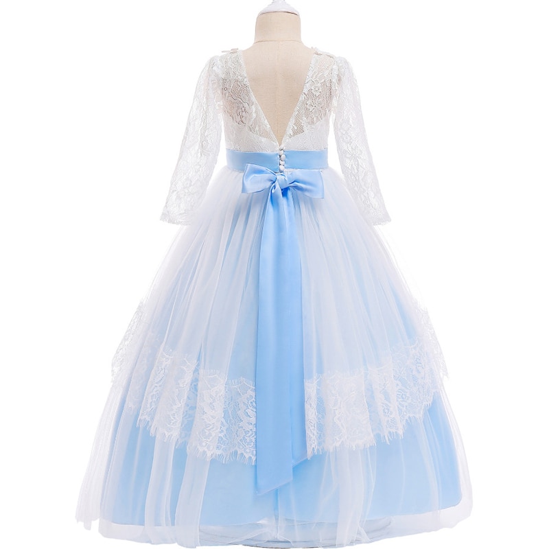 Girls Evening Party Dress 2019 Summer Kids Dresses For Girls Children Costume Elegant Princess Dress Flower Girls Wedding Dress