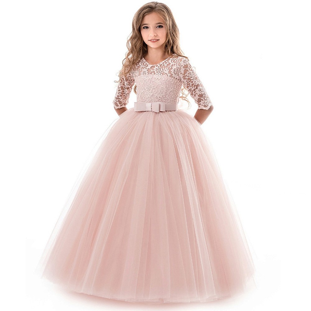 Girls Evening Party Dress 2019 Summer Kids Dresses For Girls Children Costume Elegant Princess Dress Flower Girls Wedding Dress