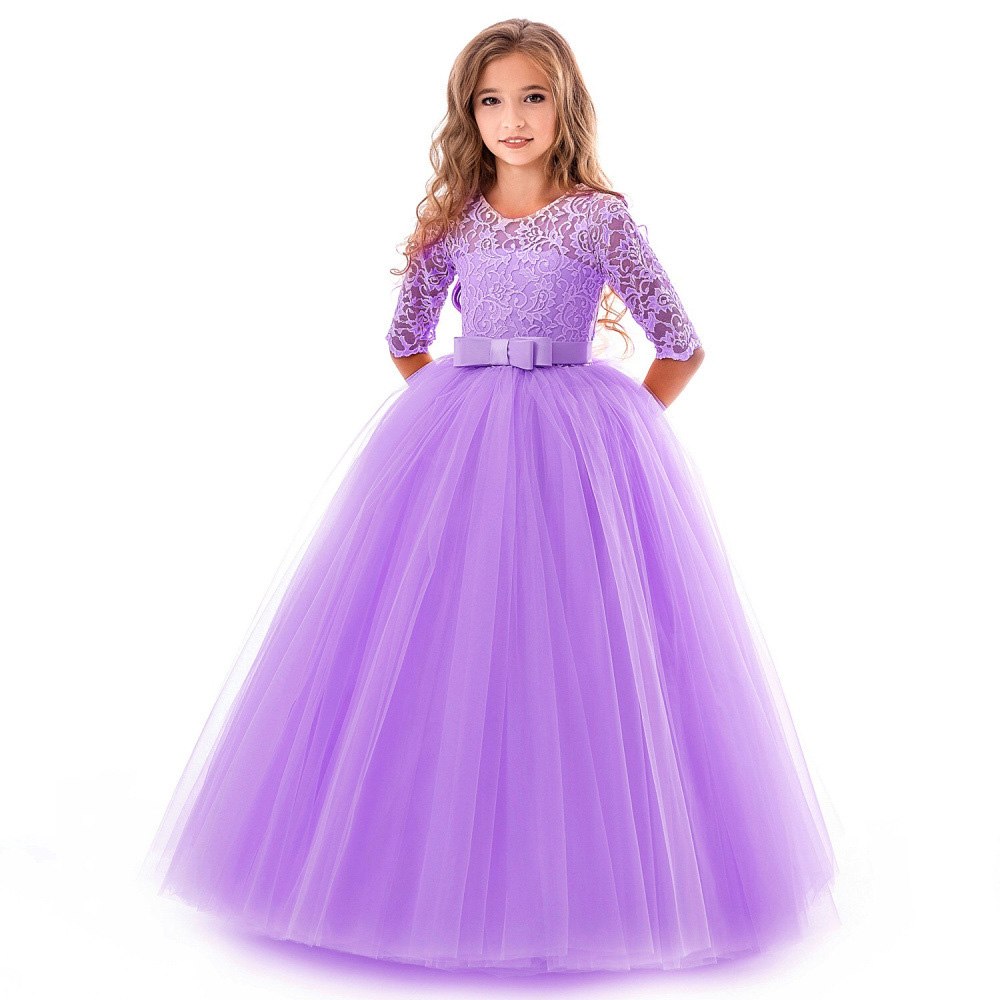 Girls Evening Party Dress 2019 Summer Kids Dresses For Girls Children Costume Elegant Princess Dress Flower Girls Wedding Dress