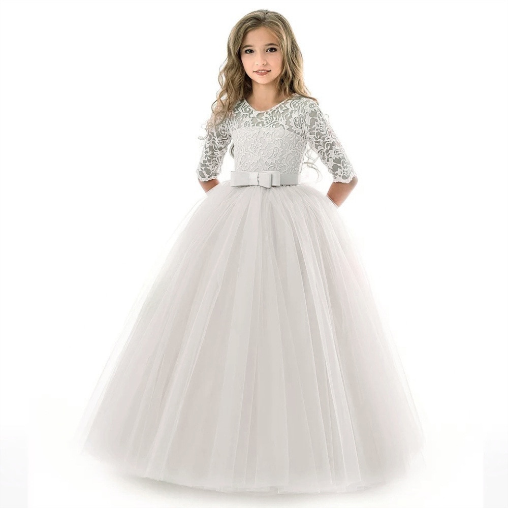 Girls Evening Party Dress 2019 Summer Kids Dresses For Girls Children Costume Elegant Princess Dress Flower Girls Wedding Dress