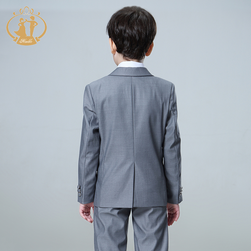 Nimble Suit for Boy Single Breasted Boys Suits for Weddings Costume Enfant Garcon Mariage Boys Blazer Jogging Garcon Grey