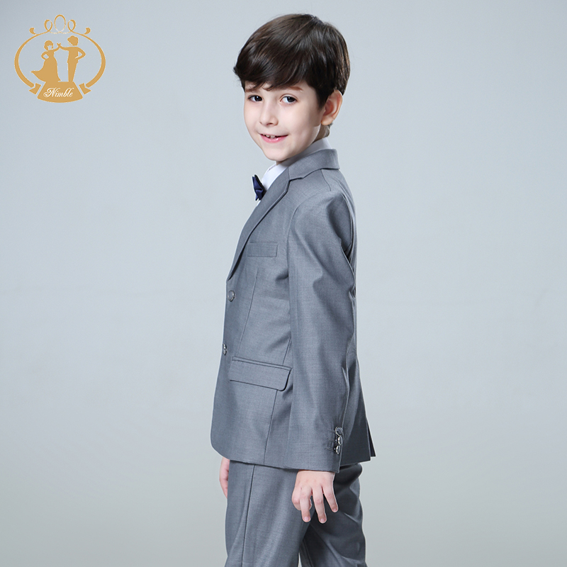 Nimble Suit for Boy Single Breasted Boys Suits for Weddings Costume Enfant Garcon Mariage Boys Blazer Jogging Garcon Grey