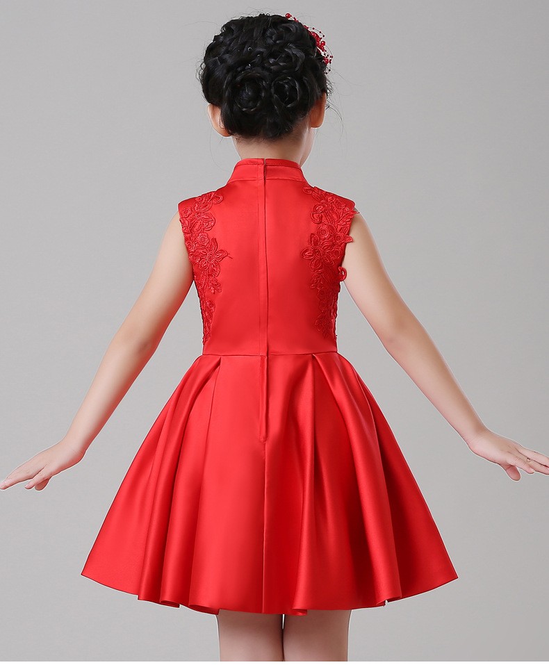 2018 Spring New Girls Cheongsam Princess Dress Flower Girl Birthday Costumes Embroidered Flower Tutu Dress or With wrap 2pcs 2018 Spring New Girls Cheongsam Princess Dress Flower Girl Birthday Costumes Embroidered Flower Tutu Dress or With wrap 2pcs