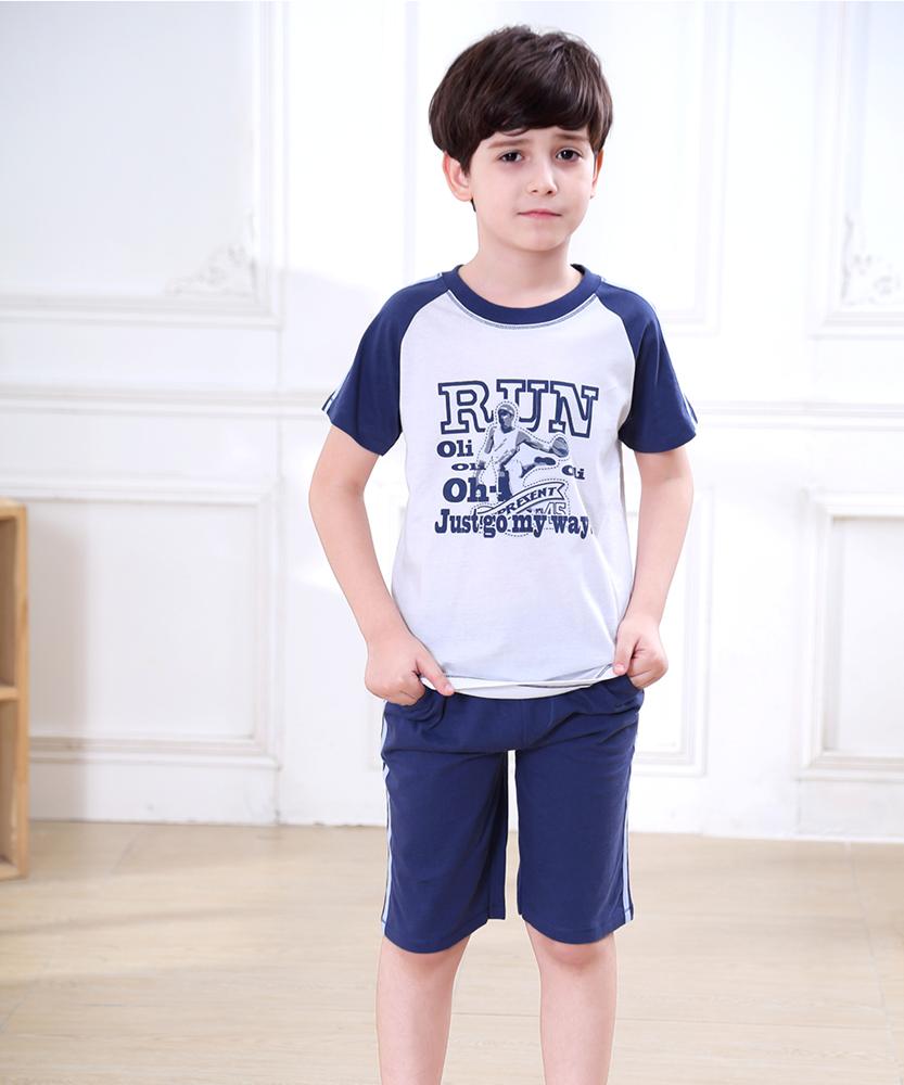 LeJin Children Boys Clothing Set Kids Clothes Kids Costume Suit Costumes for Boys Casual Wear Shorts for Summer in 100% Cotton