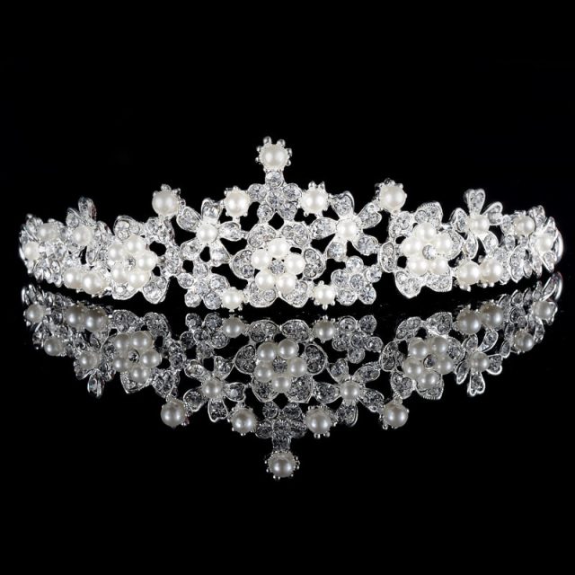 2018 Women Princess Crown Headband Crystal Rhinestone Tiara And Crowns Hair Band Jewelry Silver Bridal Hair Accessories Wedding