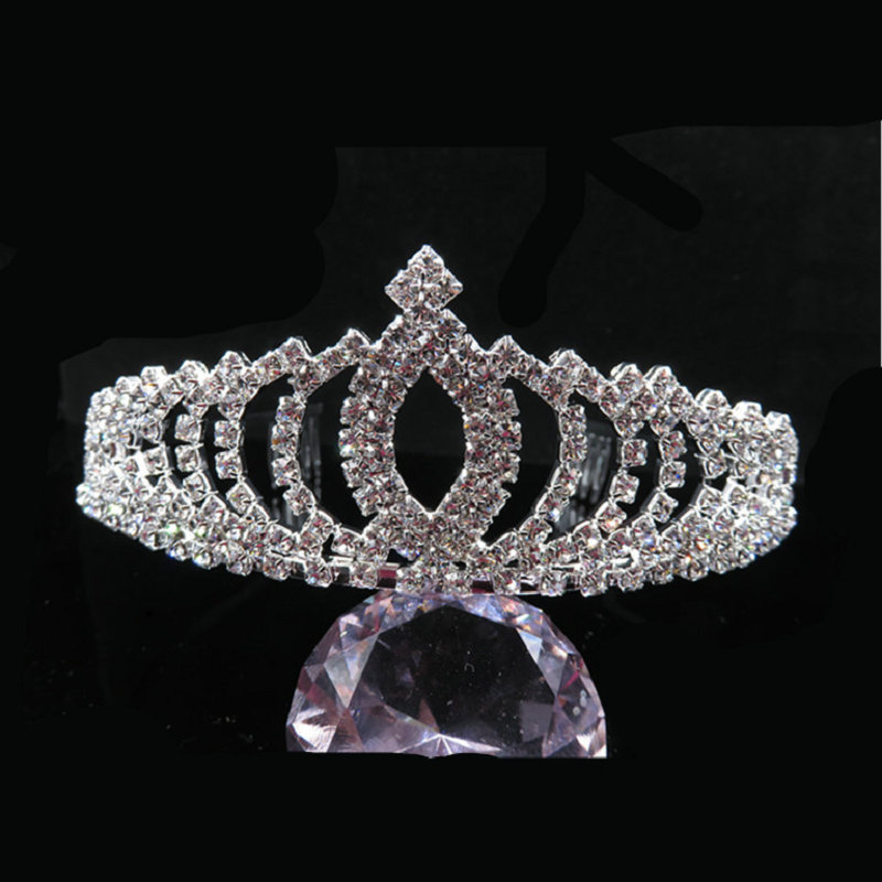 2018 Women Princess Crown Headband Crystal Rhinestone Tiara And Crowns Hair Band Jewelry Silver Bridal Hair Accessories Wedding