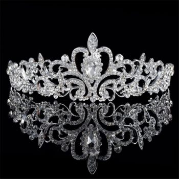 2018 Women Princess Crown Headband Crystal Rhinestone Tiara And Crowns Hair Band Jewelry Silver Bridal Hair Accessories Wedding