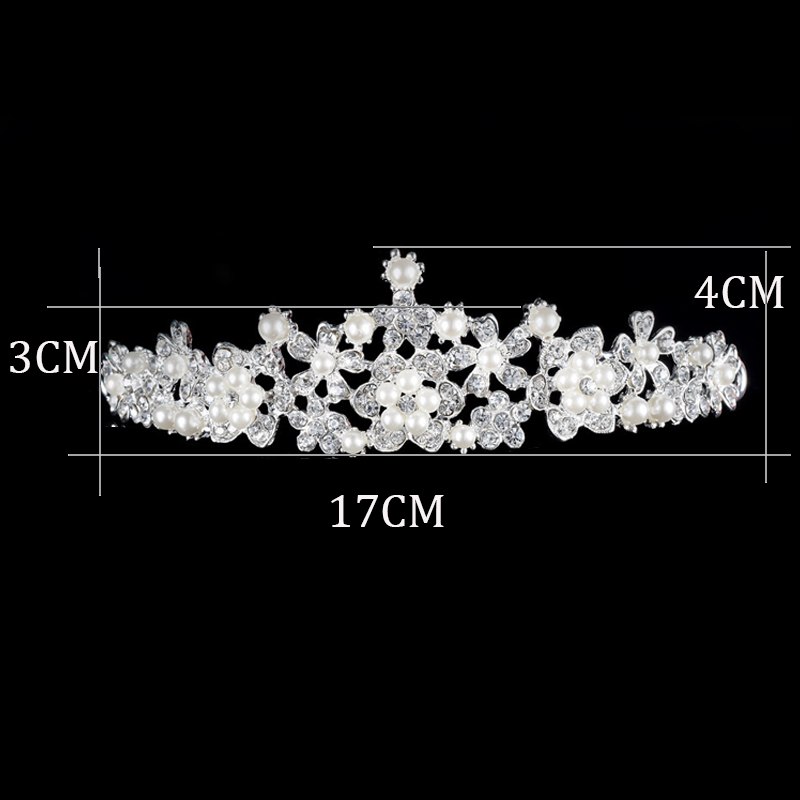 2018 Women Princess Crown Headband Crystal Rhinestone Tiara And Crowns Hair Band Jewelry Silver Bridal Hair Accessories Wedding