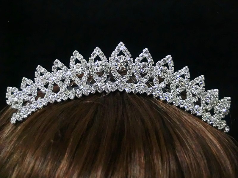 2018 Women Princess Crown Headband Crystal Rhinestone Tiara And Crowns Hair Band Jewelry Silver Bridal Hair Accessories Wedding